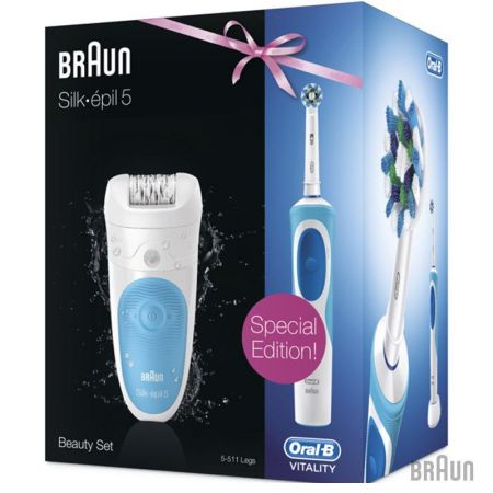 Епілятор Braun SE 5511 Wet&Dry + Oral-B Vitality